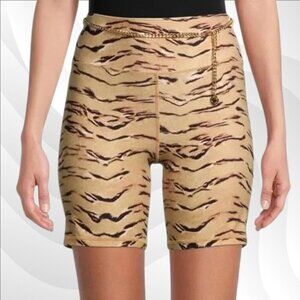 2/$50 WeWoreWhat Brushed Tiger Bike Shorts w/ Chain Belt Size L